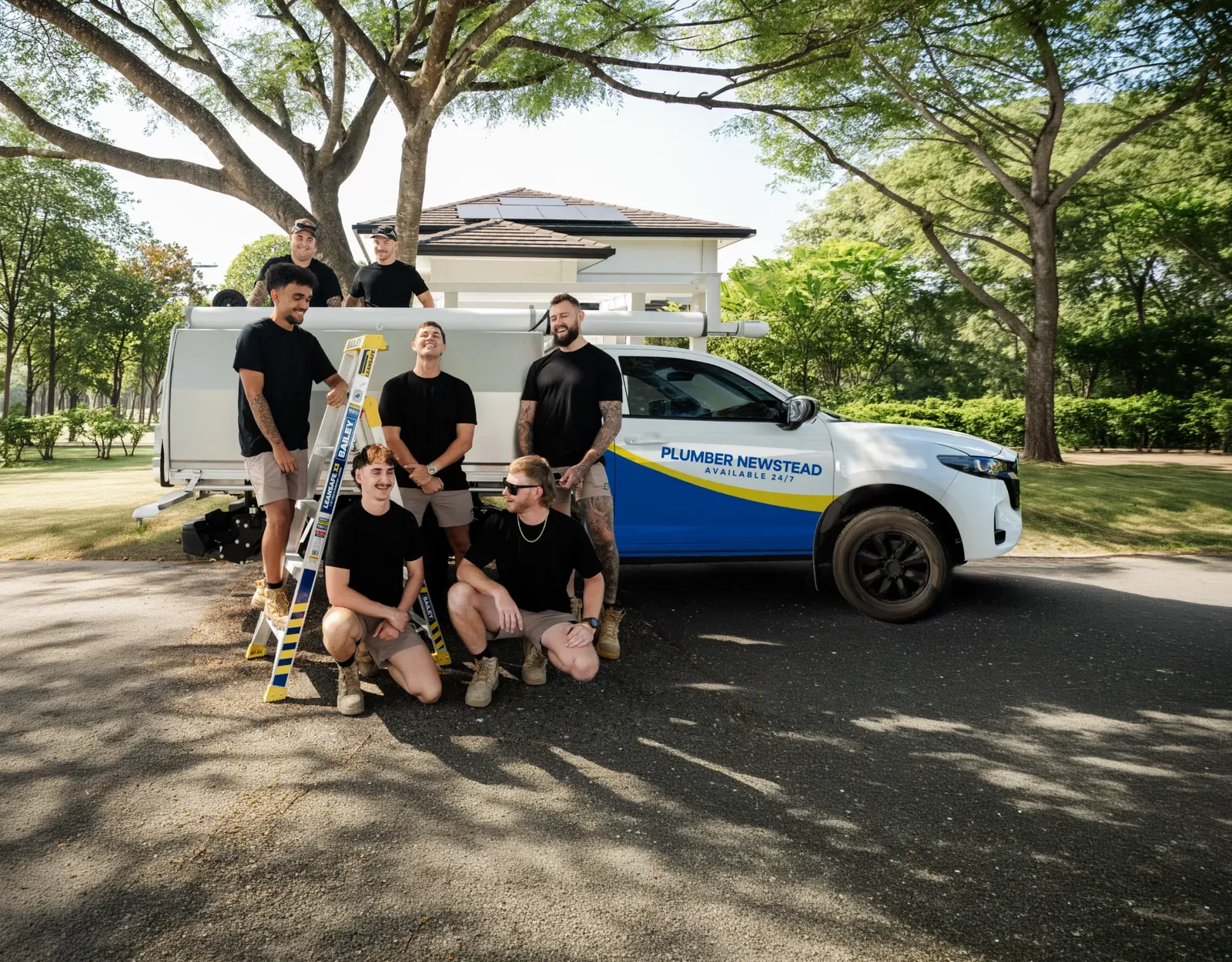 Plumber Newstead ute and team
